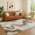 thumbnail image 1 of Addison Rugs Mayfield Premium Machine Washable Transitional Swirls Taupe Rectangle Rug, 3' x 5', 1 of 7