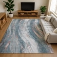 thumbnail image 1 of Addison Rugs Mayfield Premium Machine Washable Transitional Swirls Teal Rectangle Rug, 10' x 14', 1 of 7