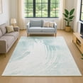 thumbnail image 1 of Addison Rugs Mayfield Premium Machine Washable Transitional Swirls Teal Rectangle Rug, 3' x 5', 1 of 6