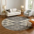 thumbnail image 1 of Addison Rugs Mayfield Premium Machine Washable Transitional Tribal Beige Round Rug, 8' x 8', 1 of 6