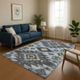 thumbnail image 1 of Addison Rugs Mayfield Premium Machine Washable Transitional Tribal Blue Rectangle Rug, 3' x 5', 1 of 7