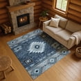 thumbnail image 1 of Addison Rugs Mayfield Premium Machine Washable Transitional Tribal Blue Rectangle Rug, 5' x 7'6", 1 of 7