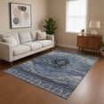 thumbnail image 1 of Addison Rugs Mayfield Premium Machine Washable Transitional Tribal Blue Rectangle Rug, 9' x 12', 1 of 7