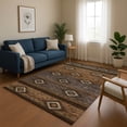 thumbnail image 1 of Addison Rugs Mayfield Premium Machine Washable Transitional Tribal Chocolate Rectangle Rug, 3' x 5', 1 of 7