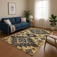 thumbnail image 1 of Addison Rugs Mayfield Premium Machine Washable Transitional Tribal Gold Rectangle Rug, 3' x 5', 1 of 7