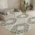 thumbnail image 1 of Addison Rugs Mayfield Premium Machine Washable Transitional Tribal Ivory Rectangle Rug, 3' x 5', 1 of 8