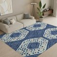 thumbnail image 1 of Addison Rugs Mayfield Premium Machine Washable Transitional Tribal Navy Rectangle Rug, 9' x 12', 1 of 8