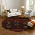 thumbnail image 1 of Addison Rugs Mayfield Premium Machine Washable Transitional Tribal Red Round Rug, 8' x 8', 1 of 6
