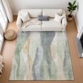thumbnail image 1 of Addison Rugs Mayfield Premium Machine Washable Transitional Waves Aloe Rectangle Rug, 10' x 14', 1 of 7