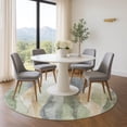thumbnail image 1 of Addison Rugs Mayfield Premium Machine Washable Transitional Waves Aloe Round Rug, 8' x 8', 1 of 6