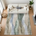 thumbnail image 1 of Addison Rugs Mayfield Premium Machine Washable Transitional Waves Beige Rectangle Rug, 8' x 10', 1 of 7