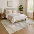 thumbnail image 1 of Addison Rugs Mayfield Premium Machine Washable Transitional Waves Beige Rectangle Rug, 8' x 10', 1 of 7