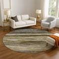thumbnail image 1 of Addison Rugs Mayfield Premium Machine Washable Transitional Waves Brown Round Rug, 8' x 8', 1 of 6