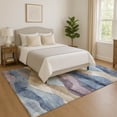 thumbnail image 1 of Addison Rugs Mayfield Premium Machine Washable Transitional Waves Denim Rectangle Rug, 3' x 5', 1 of 7