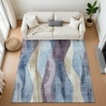 thumbnail image 1 of Addison Rugs Mayfield Premium Machine Washable Transitional Waves Denim Rectangle Rug, 8' x 10', 1 of 7