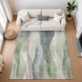 thumbnail image 1 of Addison Rugs Mayfield Premium Machine Washable Transitional Waves Fern Rectangle Rug, 3' x 5', 1 of 7