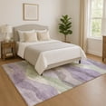 thumbnail image 1 of Addison Rugs Mayfield Premium Machine Washable Transitional Waves Purple Rectangle Rug, 2'6" x 3'10", 1 of 7