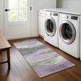 thumbnail image 1 of Addison Rugs Mayfield Premium Machine Washable Transitional Waves Purple Runner Rug, 2'3" x 7'6", 1 of 6