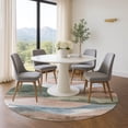 thumbnail image 1 of Addison Rugs Mayfield Premium Machine Washable Transitional Waves Salmon Round Rug, 8' x 8', 1 of 6