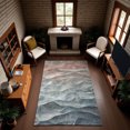 thumbnail image 1 of Addison Rugs Mayfield Premium Machine Washable Transitional Waves Teal Rectangle Rug, 3' x 5', 1 of 6