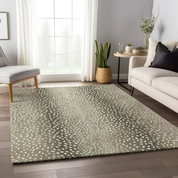 Addison Rugs Mayfield Washable Animal Skin Pattern Antelope Fawn Rectangle Rug, 10' x 14'