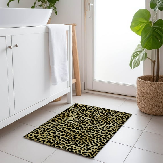 Addison Rugs Mayfield Washable Animal Skin Pattern Leopard Gilded Rectangle Rug, 1'8" x 2'6"