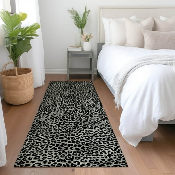 Addison Rugs Mayfield Washable Animal Skin Pattern Leopard Shadow Runner Rug, 2'3" x 7'6"