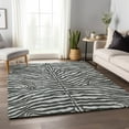 thumbnail image 1 of Addison Rugs Mayfield Washable Animal Skin Pattern Zebra Gray Rectangle Rug, 5' x 7'6", 1 of 5