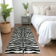 thumbnail image 1 of Addison Rugs Mayfield Washable Animal Skin Pattern Zebra Pearl Runner Rug, 2'3" x 7'6", 1 of 5
