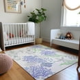 thumbnail image 1 of Addison Rugs Mayfield Washable Coastal Coral Blue Rectangle Rug, 3' x 5', 1 of 6