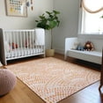 thumbnail image 1 of Addison Rugs Mayfield Washable Coastal Dotted Arches Peach Rectangle Rug, 10' x 14', 1 of 6
