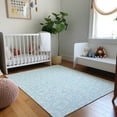 thumbnail image 1 of Addison Rugs Mayfield Washable Coastal Sanddollar Blue Rectangle Rug, 2'6" x 3'10", 1 of 6