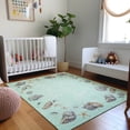 thumbnail image 1 of Addison Rugs Mayfield Washable Coastal Shell Border Green Rectangle Rug, 9' x 12', 1 of 6