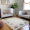 thumbnail image 1 of Addison Rugs Mayfield Washable Coastal Shell Border Oyster Rectangle Rug, 8' x 10', 1 of 6