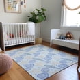 thumbnail image 1 of Addison Rugs Mayfield Washable Coastal Shells Blue Rectangle Rug, 3' x 5', 1 of 6