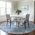 thumbnail image 1 of Addison Rugs Mayfield Washable Coastal Shells Blue Round Rug, 8' x 8', 1 of 5