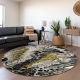 thumbnail image 1 of Addison Rugs Mayfield Washable Contemporary Abstract Midnight Round Rug, 8' x 8', 1 of 5