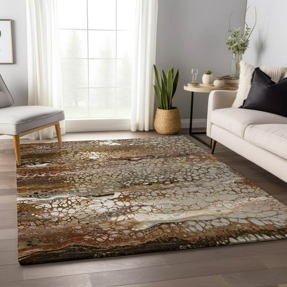 Addison Rugs Mayfield Washable Contemporary Abstract Riverbed Rectangle Rug, 2'6" x 3'10"