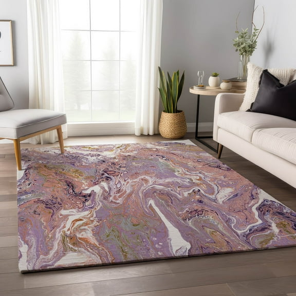Addison Rugs Mayfield Washable Contemporary Abstract Taffy Rectangle Rug, 10' x 14'