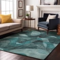 thumbnail image 1 of Addison Rugs Mayfield Washable Contemporary Abstract Teal Rectangle Rug, 9' x 12', 1 of 6