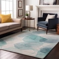thumbnail image 1 of Addison Rugs Mayfield Washable Contemporary Organic Teal Rectangle Rug, 5' x 7'6", 1 of 6