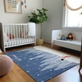 thumbnail image 1 of Addison Rugs Mayfield Washable Holiday Snow Scene Blue Rectangle Rug, 5' x 7'6", 1 of 6