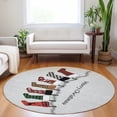thumbnail image 1 of Addison Rugs Mayfield Washable Holiday Stockings Gray Round Rug, 8' x 8', 1 of 5