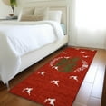 thumbnail image 1 of Addison Rugs Mayfield Washable Holiday Wreath Ruby Runner Rug, 2'3" x 7'6", 1 of 5