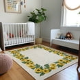 thumbnail image 1 of Addison Rugs Mayfield Washable Kitchen Sunflower Border Yellow Rectangle Rug, 10' x 14', 1 of 6
