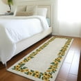 thumbnail image 1 of Addison Rugs Mayfield Washable Kitchen Sunflower Border Yellow Runner Rug, 2'3" x 7'6", 1 of 5