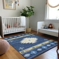 thumbnail image 1 of Addison Rugs Mayfield Washable Southwest Aztec Blue Rectangle Rug, 10' x 14', 1 of 6