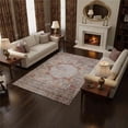 thumbnail image 1 of HomeRoots 655716 10 x 14 ft. Red, Ivory & Orange Oriental Washable Machine Made Rectangle Area Rug with UV Protection, 1 of 8