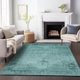 thumbnail image 1 of Addison Rugs Mayfield Washable Traditional Oriental Teal Rectangle Rug, 3' x 5', 1 of 6
