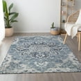 thumbnail image 1 of Addison Rugs Mayfield Washable Traditional Ornate Blue Rectangle Rug, 10' x 14', 1 of 6